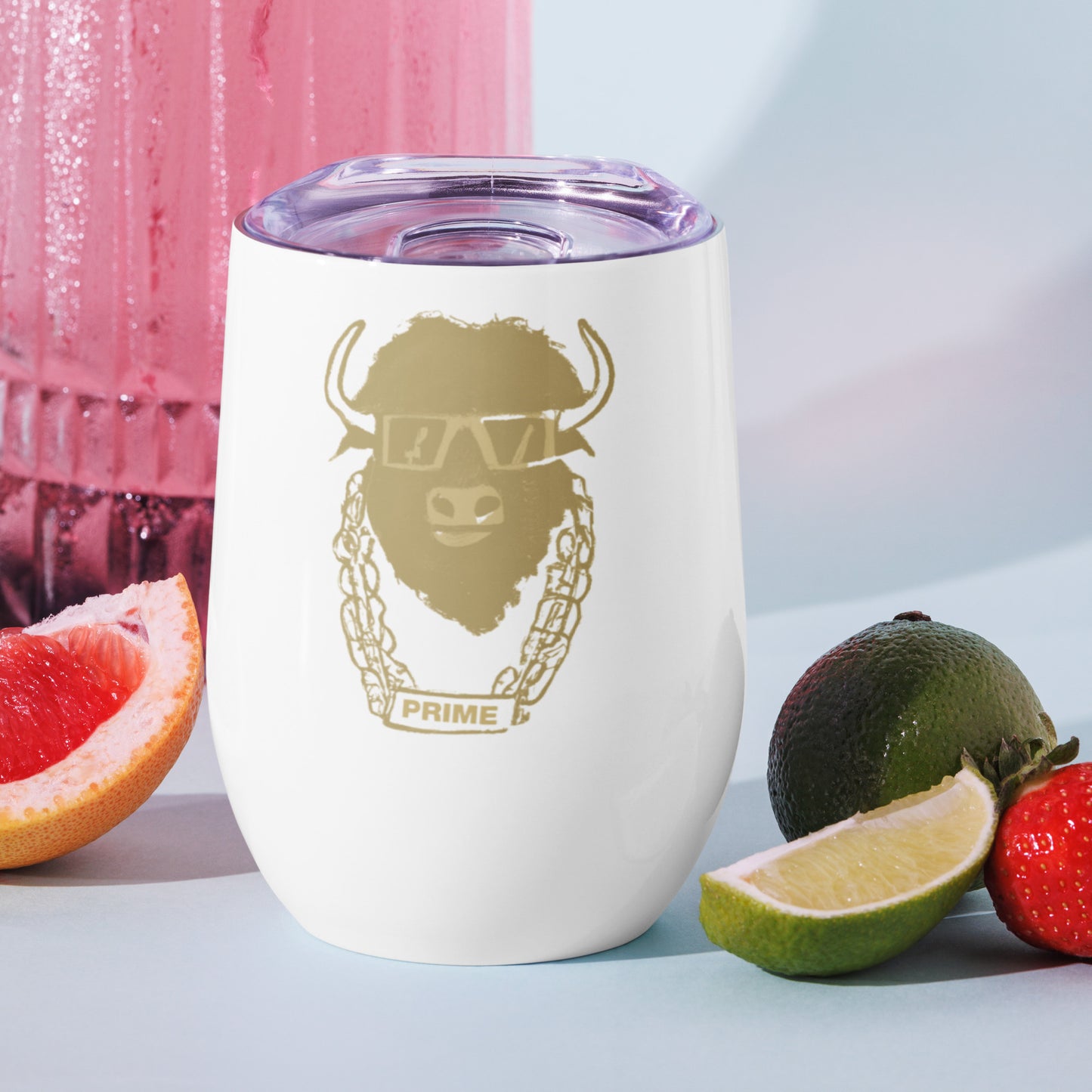 Wine Tumbler - Gold Logo